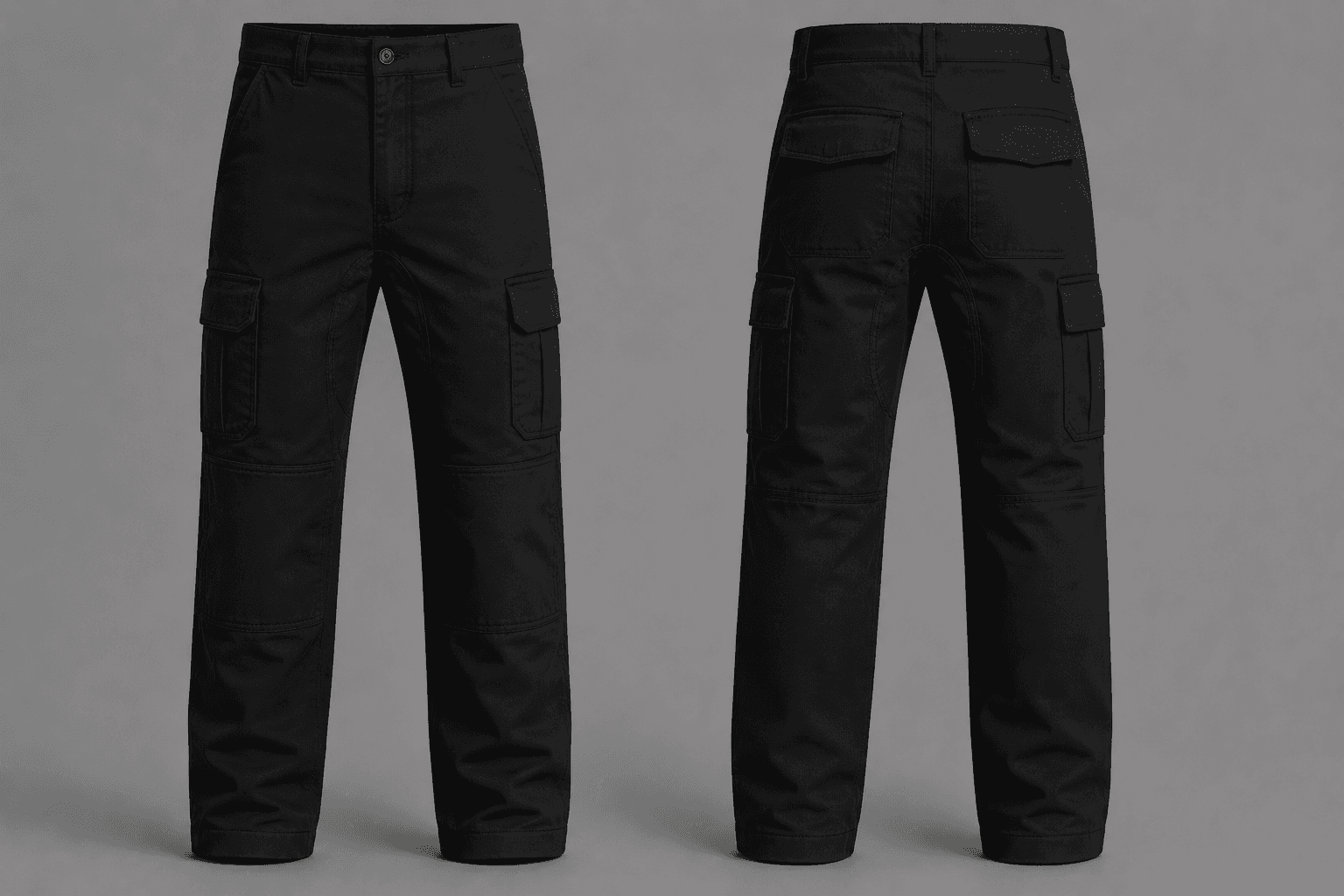 Pantalón cargo gabardina con costura reforzada